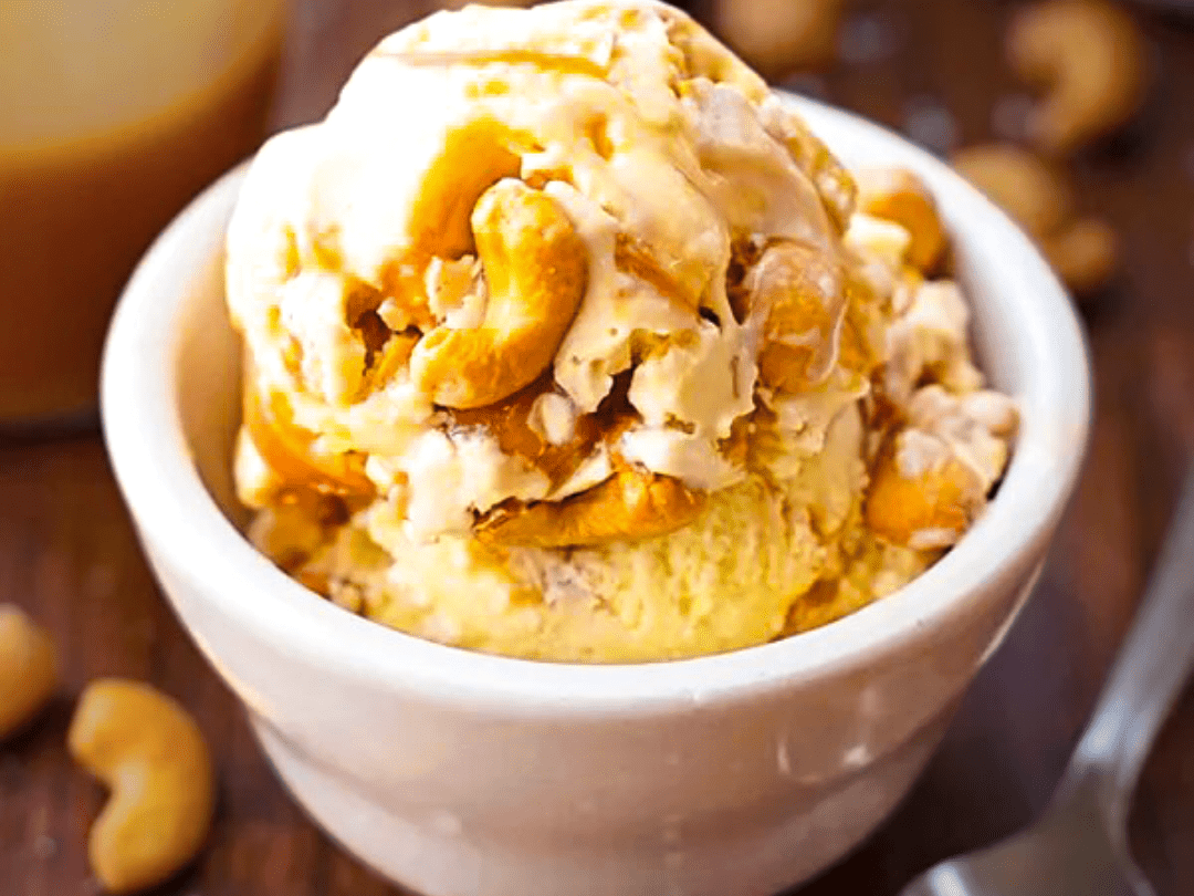 Salted Caramel Cashew Frozen Custard resized